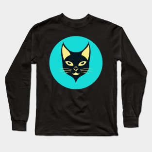 Abstract black cat Long Sleeve T-Shirt